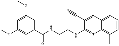 Benzamide, N-[2-[(3-cyano-8-methyl-2-quinolinyl)amino]ethyl]-3,5-dimethoxy- (9CI) Structure