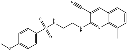 Benzenesulfonamide, N-[2-[(3-cyano-8-methyl-2-quinolinyl)amino]ethyl]-4-methoxy- (9CI)|