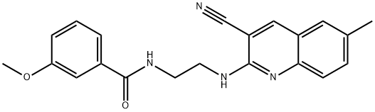 Benzamide, N-[2-[(3-cyano-6-methyl-2-quinolinyl)amino]ethyl]-3-methoxy- (9CI) Structure