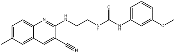 Urea, N-[2-[(3-cyano-6-methyl-2-quinolinyl)amino]ethyl]-N-(3-methoxyphenyl)- (9CI)|