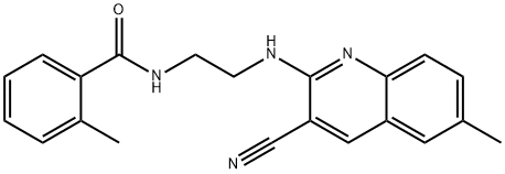 Benzamide, N-[2-[(3-cyano-6-methyl-2-quinolinyl)amino]ethyl]-2-methyl- (9CI) Structure