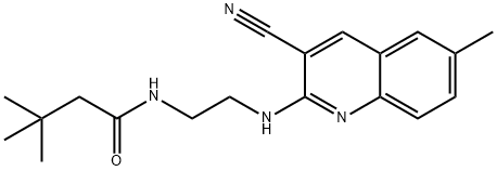 Butanamide, N-[2-[(3-cyano-6-methyl-2-quinolinyl)amino]ethyl]-3,3-dimethyl- (9CI)|