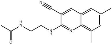 Acetamide, N-[2-[(3-cyano-6,8-dimethyl-2-quinolinyl)amino]ethyl]- (9CI) Structure