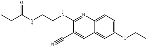 Propanamide, N-[2-[(3-cyano-6-ethoxy-2-quinolinyl)amino]ethyl]- (9CI) Structure