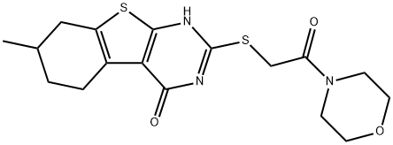Morpholine, 4-[[(1,4,5,6,7,8-hexahydro-7-methyl-4-oxo[1]benzothieno[2,3-d]pyrimidin-2-yl)thio]acetyl]- (9CI)|