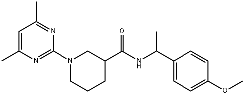 3-Piperidinecarboxamide, 1-(4,6-dimethyl-2-pyrimidinyl)-N-[1-(4-methoxyphenyl)ethyl]- (9CI) Struktur