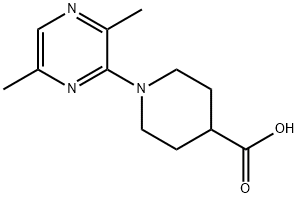 4-Piperidinecarboxylicacid,1-(3,6-dimethylpyrazinyl)-(9CI) 结构式