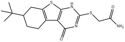 Acetamide, 2-[[7-(1,1-dimethylethyl)-1,4,5,6,7,8-hexahydro-4-oxo[1]benzothieno[2,3-d]pyrimidin-2-yl]thio]- (9CI) Structure