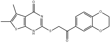 Thieno[2,3-d]pyrimidin-4(1H)-one, 2-[[2-(2,3-dihydro-1,4-benzodioxin-6-yl)-2-oxoethyl]thio]-5,6-dimethyl- (9CI)|