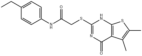 Acetamide, 2-[(1,4-dihydro-5,6-dimethyl-4-oxothieno[2,3-d]pyrimidin-2-yl)thio]-N-(4-ethylphenyl)- (9CI)|