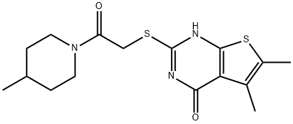 Piperidine, 1-[[(1,4-dihydro-5,6-dimethyl-4-oxothieno[2,3-d]pyrimidin-2-yl)thio]acetyl]-4-methyl- (9CI)|