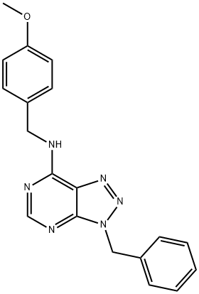 3H-1,2,3-Triazolo[4,5-d]pyrimidin-7-amine, N-[(4-methoxyphenyl)methyl]-3-(phenylmethyl)- (9CI) Structure
