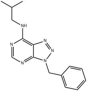 3H-1,2,3-Triazolo[4,5-d]pyrimidin-7-amine, N-(2-methylpropyl)-3-(phenylmethyl)- (9CI) Structure