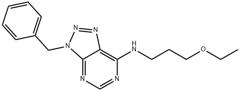 3H-1,2,3-Triazolo[4,5-d]pyrimidin-7-amine, N-(3-ethoxypropyl)-3-(phenylmethyl)- (9CI)|