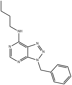 3H-1,2,3-Triazolo[4,5-d]pyrimidin-7-amine, N-butyl-3-(phenylmethyl)- (9CI) Struktur