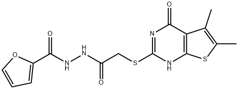 606108-22-9 2-Furancarboxylic acid, 2-[[(1,4-dihydro-5,6-dimethyl-4-oxothieno[2,3-d]pyrimidin-2-yl)thio]acetyl]hydrazide (9CI)