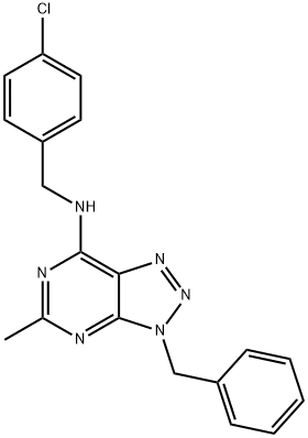 606108-27-4 3H-1,2,3-Triazolo[4,5-d]pyrimidin-7-amine, N-[(4-chlorophenyl)methyl]-5-methyl-3-(phenylmethyl)- (9CI)