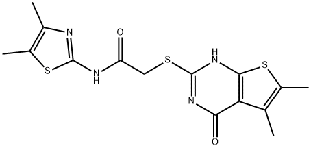 606108-28-5 Acetamide, 2-[(1,4-dihydro-5,6-dimethyl-4-oxothieno[2,3-d]pyrimidin-2-yl)thio]-N-(4,5-dimethyl-2-thiazolyl)- (9CI)