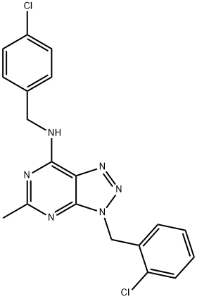 3H-1,2,3-Triazolo[4,5-d]pyrimidin-7-amine, 3-[(2-chlorophenyl)methyl]-N-[(4-chlorophenyl)methyl]-5-methyl- (9CI)|