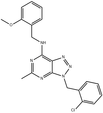 3H-1,2,3-Triazolo[4,5-d]pyrimidin-7-amine, 3-[(2-chlorophenyl)methyl]-N-[(2-methoxyphenyl)methyl]-5-methyl- (9CI)|