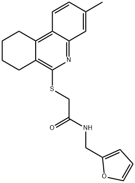 Acetamide, N-(2-furanylmethyl)-2-[(7,8,9,10-tetrahydro-3-methyl-6-phenanthridinyl)thio]- (9CI) Structure