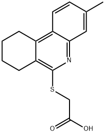 Acetic acid, [(7,8,9,10-tetrahydro-3-methyl-6-phenanthridinyl)thio]- (9CI) Struktur