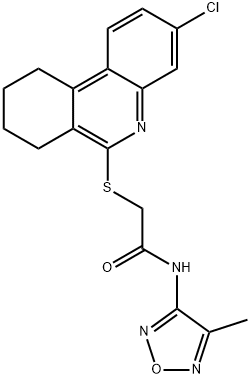 Acetamide, 2-[(3-chloro-7,8,9,10-tetrahydro-6-phenanthridinyl)thio]-N-(4-methyl-1,2,5-oxadiazol-3-yl)- (9CI) Structure