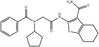 Benzo[b]thiophene-3-carboxamide, 2-[[(benzoylcyclopentylamino)acetyl]amino]-4,5,6,7-tetrahydro- (9CI)|