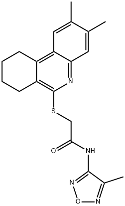 Acetamide, N-(4-methyl-1,2,5-oxadiazol-3-yl)-2-[(7,8,9,10-tetrahydro-2,3-dimethyl-6-phenanthridinyl)thio]- (9CI) Structure