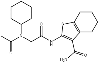 Benzo[b]thiophene-3-carboxamide, 2-[[(acetylcyclohexylamino)acetyl]amino]-4,5,6,7-tetrahydro- (9CI),606108-96-7,结构式