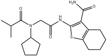 606109-14-2 Benzo[b]thiophene-3-carboxamide, 2-[[[cyclopentyl(2-methyl-1-oxopropyl)amino]acetyl]amino]-4,5,6,7-tetrahydro- (9CI)
