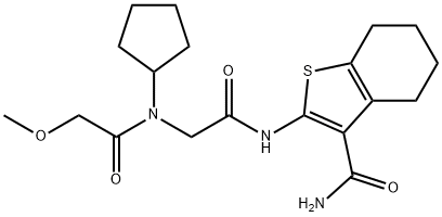 Benzo[b]thiophene-3-carboxamide, 2-[[[cyclopentyl(methoxyacetyl)amino]acetyl]amino]-4,5,6,7-tetrahydro- (9CI) Structure