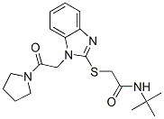 606109-58-4 Acetamide, N-(1,1-dimethylethyl)-2-[[1-[2-oxo-2-(1-pyrrolidinyl)ethyl]-1H-benzimidazol-2-yl]thio]- (9CI)