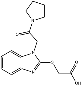 Acetic acid, [[1-[2-oxo-2-(1-pyrrolidinyl)ethyl]-1H-benzimidazol-2-yl]thio]- (9CI)|