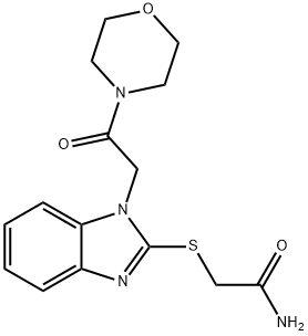 Acetamide, 2-[[1-[2-(4-morpholinyl)-2-oxoethyl]-1H-benzimidazol-2-yl]thio]- (9CI)|