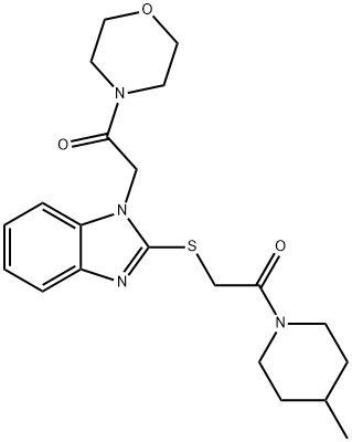 Morpholine, 4-[[2-[[2-(4-methyl-1-piperidinyl)-2-oxoethyl]thio]-1H-benzimidazol-1-yl]acetyl]- (9CI)|