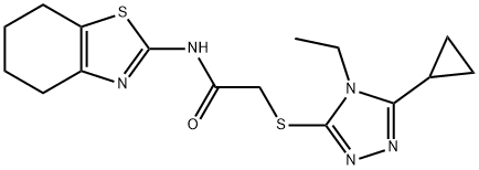 Acetamide, 2-[(5-cyclopropyl-4-ethyl-4H-1,2,4-triazol-3-yl)thio]-N-(4,5,6,7-tetrahydro-2-benzothiazolyl)- (9CI)|