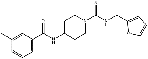 Benzamide, N-[1-[[(2-furanylmethyl)amino]thioxomethyl]-4-piperidinyl]-3-methyl- (9CI) 化学構造式