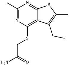 Acetamide, 2-[(5-ethyl-2,6-dimethylthieno[2,3-d]pyrimidin-4-yl)thio]- (9CI) Structure