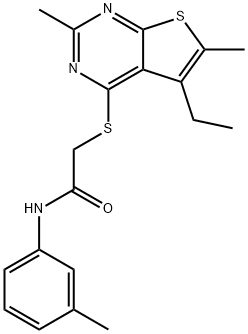 606113-46-6 Acetamide, 2-[(5-ethyl-2,6-dimethylthieno[2,3-d]pyrimidin-4-yl)thio]-N-(3-methylphenyl)- (9CI)