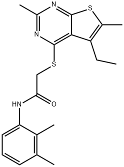 Acetamide, N-(2,3-dimethylphenyl)-2-[(5-ethyl-2,6-dimethylthieno[2,3-d]pyrimidin-4-yl)thio]- (9CI) Struktur