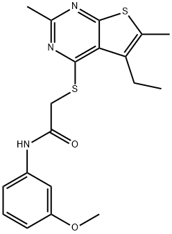 Acetamide, 2-[(5-ethyl-2,6-dimethylthieno[2,3-d]pyrimidin-4-yl)thio]-N-(3-methoxyphenyl)- (9CI)|
