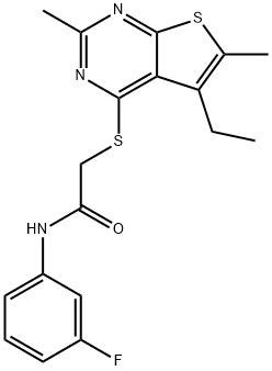 Acetamide, 2-[(5-ethyl-2,6-dimethylthieno[2,3-d]pyrimidin-4-yl)thio]-N-(3-fluorophenyl)- (9CI)|