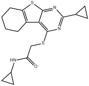 Acetamide, N-cyclopropyl-2-[(2-cyclopropyl-5,6,7,8-tetrahydro[1]benzothieno[2,3-d]pyrimidin-4-yl)thio]- (9CI)|