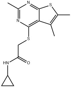 606113-67-1 Acetamide, N-cyclopropyl-2-[(2,5,6-trimethylthieno[2,3-d]pyrimidin-4-yl)thio]- (9CI)
