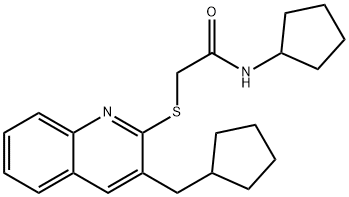 Acetamide, N-cyclopentyl-2-[[3-(cyclopentylmethyl)-2-quinolinyl]thio]- (9CI) Struktur