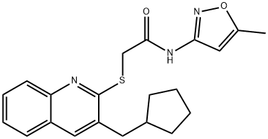 Acetamide, 2-[[3-(cyclopentylmethyl)-2-quinolinyl]thio]-N-(5-methyl-3-isoxazolyl)- (9CI)|