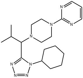 Pyrimidine, 2-[4-[1-(1-cyclohexyl-1H-tetrazol-5-yl)-2-methylpropyl]-1-piperazinyl]- (9CI)|