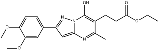 606114-58-3 Pyrazolo[1,5-a]pyrimidine-6-propanoic acid, 2-(3,4-dimethoxyphenyl)-7-hydroxy-5-methyl-, ethyl ester (9CI)