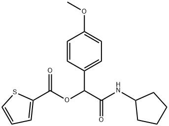 2-Thiophenecarboxylicacid,2-(cyclopentylamino)-1-(4-methoxyphenyl)-2-oxoethylester(9CI) Structure